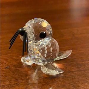🦭SWAROVSKI SILVER CRYSTAL BABY SEAL WITH WHISKERS